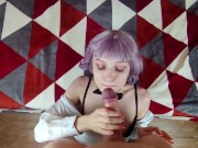 Torn pantyhose on a schoolgirl and cum in her mouth 16/16