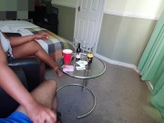 Hot EBONY WIFE Meets a STRANGER in a Hotel - Playing with BBC, Window Wide Open 7/16