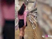 Redhead babe gives a show of PUBLIC NUDITY before her hardcore drilling 1/16