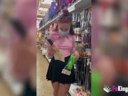 Redhead babe gives a show of PUBLIC NUDITY before her hardcore drilling 4/16