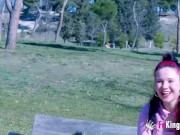 Redhead babe gives a show of PUBLIC NUDITY before her hardcore drilling 5/16