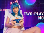 Your big titty girlfriend makes you a private video in VR