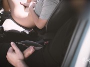 A voyeur catches us playing in the car so I give him a handjob! Then I fuck my cuckold husband