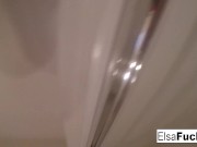 Elsa Jean fingers her hairy pussy 10/16