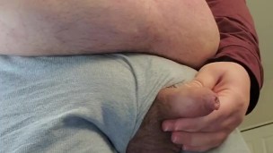 Dribbling Pre-Cum, Gushing Jizz From My Cock