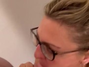 Hot wife stop me on stairs and sucks my cock 12/16