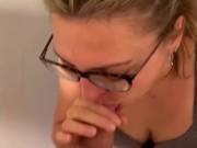 Hot wife stop me on stairs and sucks my cock 3/16