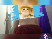 Little slut dressed as a schoolgirl masturbates thinking of you  14/16