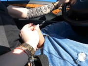 I made Him CUM While He Driving CUMSHOT And Nice Feeling !! 10/16