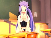 Huge tits girl after class humping table 3D 1/16