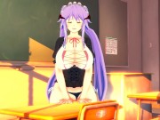 Huge tits girl after class humping table 3D 2/16