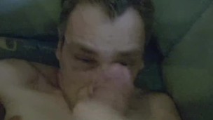 Cum all over my face---Self Suck-Jerk Off-Self Facial