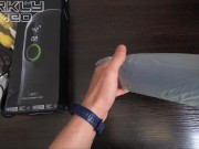 Horny guy uses an automasturbator moaning heavily experiencing the best orgasm Unboxing TRYFUN 3/16