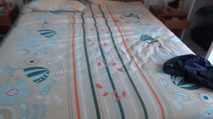 My wife on the beach with her young lover, shows off, masturbates, big cumshot on hairy pussy