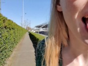 MEGA Public! Parkplatz Quicky mit XXL Sperma Happy End 8/16