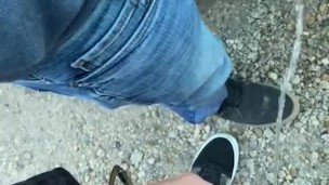 Pissing together in public