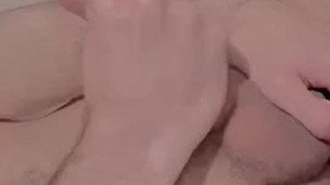 Side view jerking my hard cock off