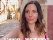 Une salope française libertine s'exhibe en centre ville d'Ibiza, squirt et suce une grosse queue 5/16