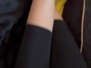 Cum on black leggings  1/16