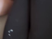 Cum on black leggings  15/16