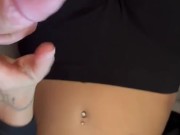 Cum on black leggings  3/16