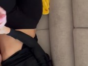 Cum on black leggings  7/16