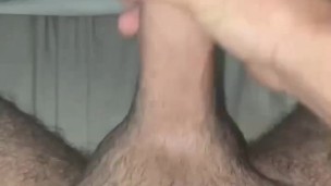 Extreme cum leaking. Handjob and cumshot 