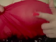 Red lingerie robe tease!  11/16