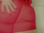 Red lingerie robe tease!  3/16