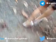 Stepsister fucked in outdoors on family vacations. 13/16