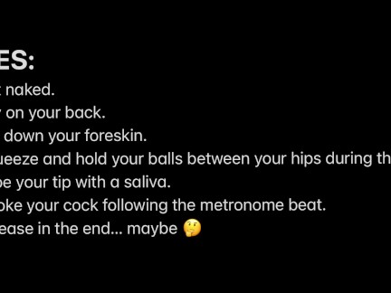 CUM TWICE CHALLENGE JOI WITH METRONOME