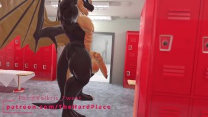 Muscle dragon corners Volkris in the Locker-room