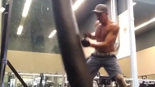 Stud warms up shirtless MMA before fucking you...