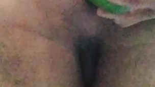 Sissy anal fuck with cucumber