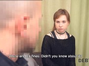 DEBT4k. Lovely debtor pays her debt using tight pussy and sweet mouth 4/16