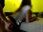 Step sister loves INTENSE DOGGYSTYLE - hard sex while there are no parents 7/16