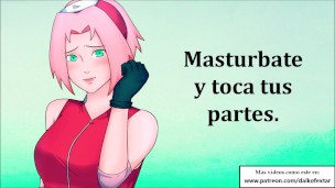 JOI extremo con Sakura. Anal, humillación, etc...