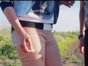 Milf Get's Public Outdoor Blowjob With Creampie And Squirts In Her Pants 12/16