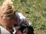 Double Blowjob in the Woods from Slutty Girlfriends 11/16