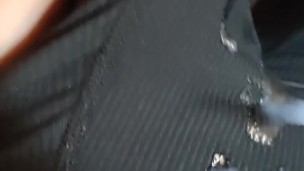 Cum pouring out through boxer briefs after edging