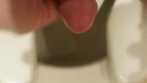 1st recording in public bathroom - cumshot