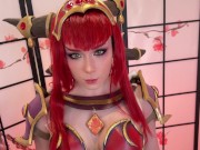 Hot Busty Alexstrasza from World of Warcraft Deepthroats and Hard Fucks Cock POV 1/16