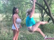 busty sisters outside 3/16