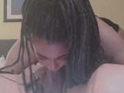 Huge load - she takes the BBC deep on her throat 3/16