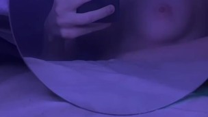 PLAYING WITH MY SMALL BOOBS IN THE MIRROR