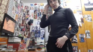 young officer masturbates for a long time and cums