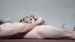 Wank and dildo fun ending in cum