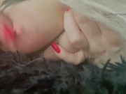 When I talk dirty and tease my nipples I always play with my pussy too!  4/16