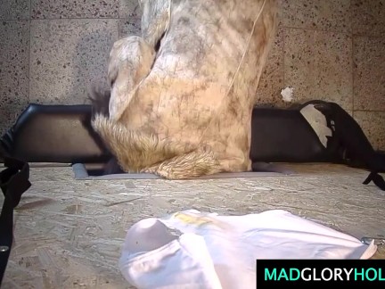Beautiful Teen Used in Glory Hole Public Club