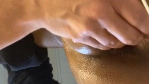 Gay teen tries stretching himself out 